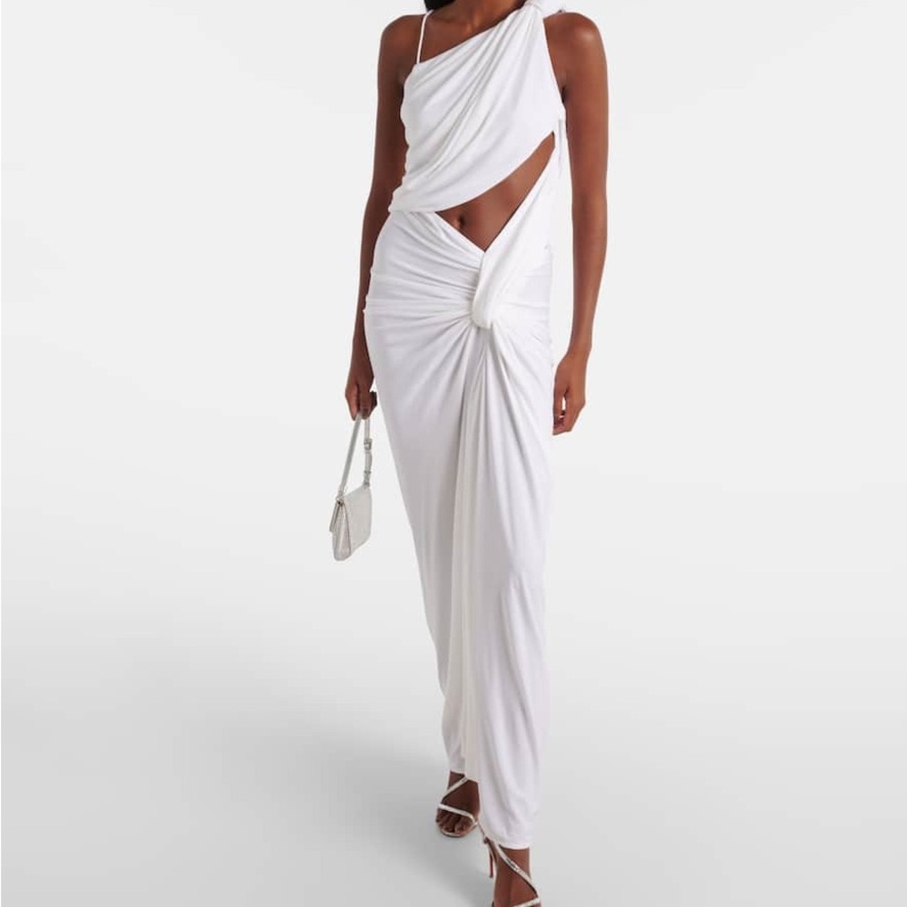 Christopher Esber White twisted lever gown